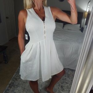 Guess White A-Line Dress NWT